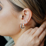 Fine Pavé Ear Cuff - Silver