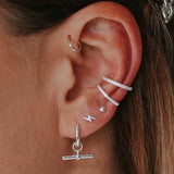 Fine Pavé Ear Cuff - Silver