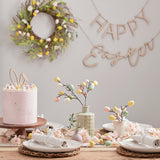 Yellow Artificial Flower Foliage Spring Wreath