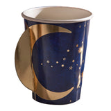 Navy & Gold Pop Out Moon Eid Paper Cups- 5 Inner Pack