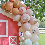 Farm Party Balloon Arch with Card Animals- 5 Inner Pack