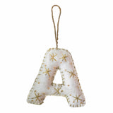 Alphabet Initial Embroidered Felt Christmas Tree Decoration