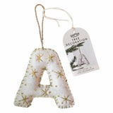 Alphabet Initial Embroidered Felt Christmas Tree Decoration