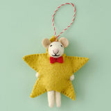Felt Star Mouse Christmas Tree Decoration