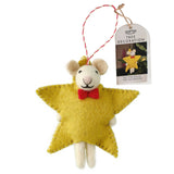 Felt Star Mouse Christmas Tree Decoration- 12 Inner Pack
