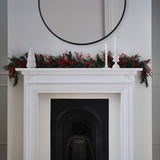 Red Berry Foliage Christmas Garland