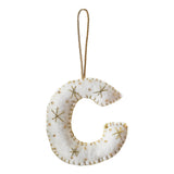 Alphabet Initial Embroidered Felt Christmas Tree Decoration