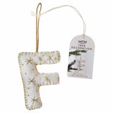Alphabet Initial Embroidered Felt Christmas Tree Decoration
