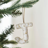 Alphabet Initial Embroidered Felt Christmas Tree Decoration