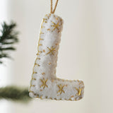 Alphabet Initial Embroidered Felt Christmas Tree Decoration