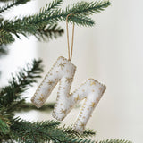 Alphabet Initial Embroidered Felt Christmas Tree Decoration