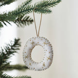 Alphabet Initial Embroidered Felt Christmas Tree Decoration