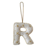 Alphabet Initial Embroidered Felt Christmas Tree Decoration