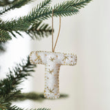 Alphabet Initial Embroidered Felt Christmas Tree Decoration