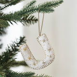 Alphabet Initial Embroidered Felt Christmas Tree Decoration