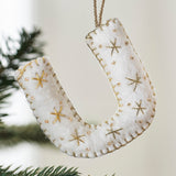 Alphabet Initial Embroidered Felt Christmas Tree Decoration