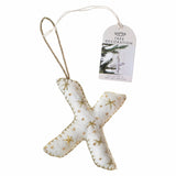Alphabet Initial Embroidered Felt Christmas Tree Decoration