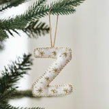 Alphabet Initial Embroidered Felt Christmas Tree Decoration