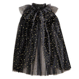 Black & Gold Star Witch Costume Cape