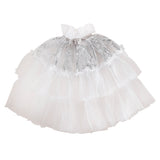 White & Silver Sparkle Fairy Princess Costume Cape- 4 Inner Pack