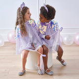 Purple Sequin Mermaid Costume Cape