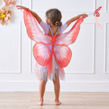 Red and Lilac Butterfly Wand