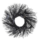 Black Twig Halloween Wreath with Bats- 5 Inner Pack