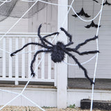 Giant Halloween Spider Web Decoration with Large Spider