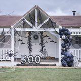 Giant Halloween Spider Web Decoration with Large Spider