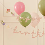 Customisable Age Floral Birthday Bunting