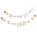 Customisable Age Floral Birthday Bunting