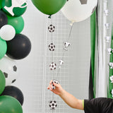 Black and White Football Balloon Tails- 5 Inner Pack