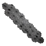 Black Spider Web Halloween Table Runner