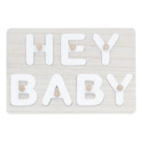 Hey Baby Wooden Puzzle Baby Shower Guest Book- 5 Inner Pack