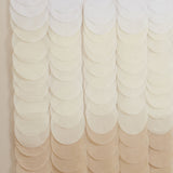 Neutral Ombre Tissue Paper Disc Party Backdrop- 5 Inner Pack