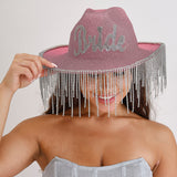Pink Glitter Bride Cowboy Hat- 5 Inner Pack