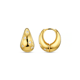 Tapered Crystal Starburst Hoop Earrings