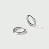 LUXE Huggie Hoop Earrings - Silver