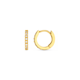LUXE Pavé Huggie Hoop Earrings - Gold