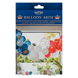 Red, White & Blue Confetti Balloon Arch With Crowns- 5 Inner Pack