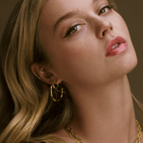 LUXE Polished Bamboo Large Hoop Earrings