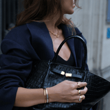 LUXE Domed Bangle - Silver