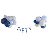 Navy 50th Birthday Milestone Balloon Bunting