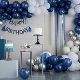 Navy 50th Birthday Milestone Balloon Bunting