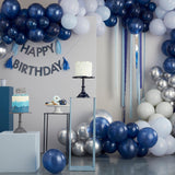 Navy 50th Birthday Milestone Balloon Bunting- 5 Inner Pack