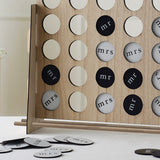 Wooden Wedding Four in a Row Game