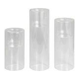 Clear Glass Pillar Candle Holders