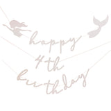 Customisable Pink and Iridescent Happy Birthday Bunting- 5 Inner Pack
