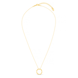 Open Circle Mid Length Necklace - Gold