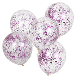 Lilac Confetti Balloons- 5 Inner Pack